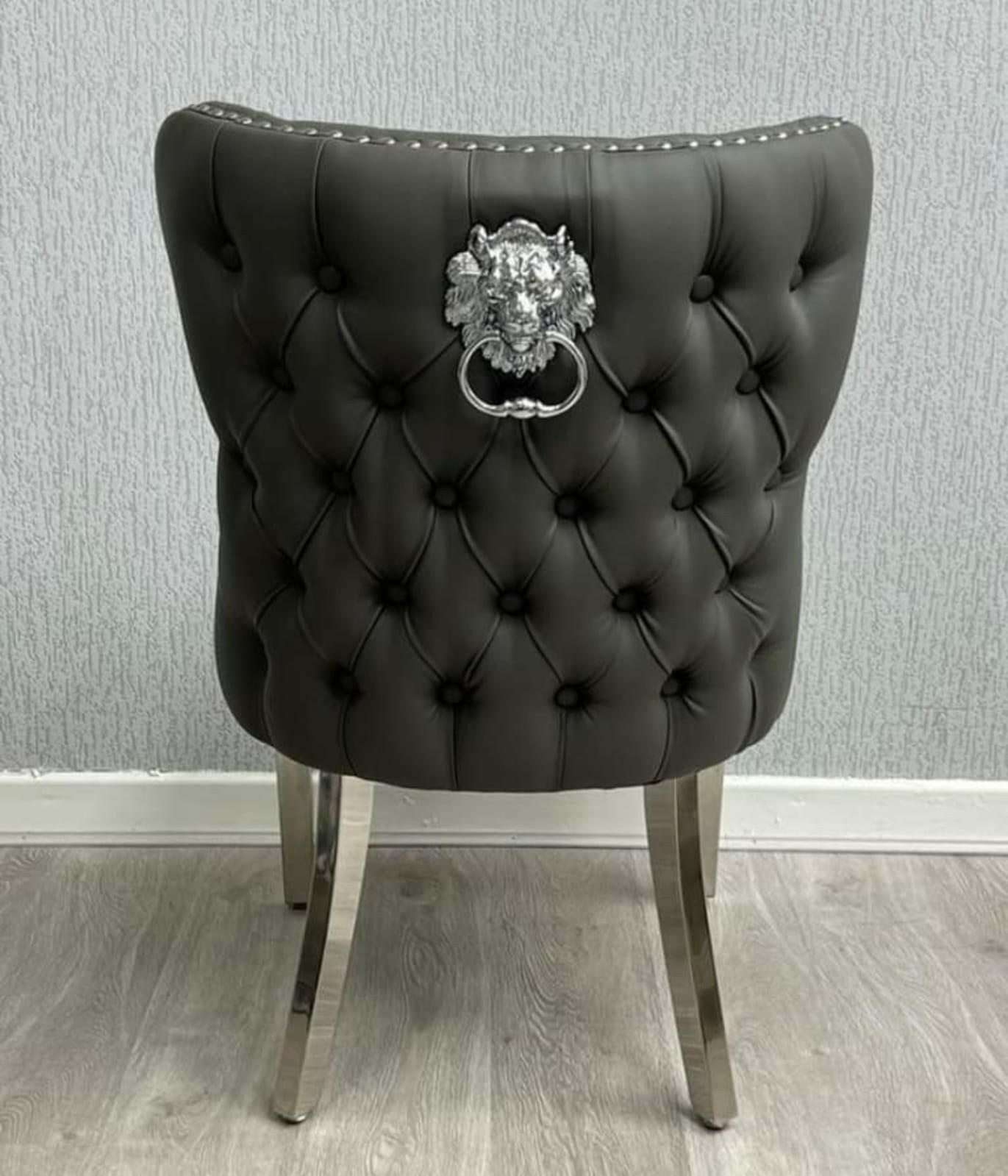 Valentino Grey Leather Dining Chair Celebrity Interiors Reviews On Judgeme 2020