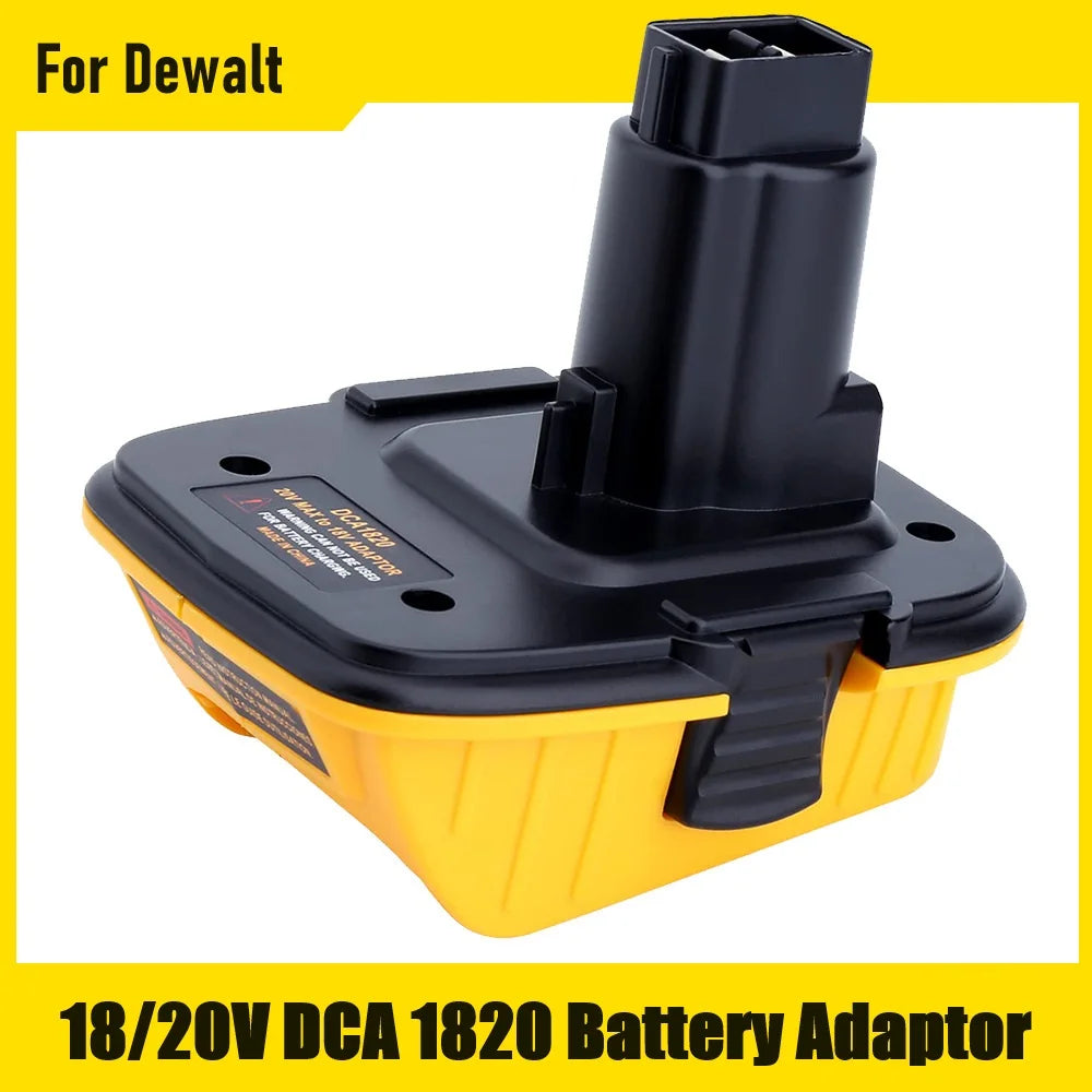 NEW DCA1820 Battery Adapter Converter for DEWALT 18V Tools 20V Max Lithium Ion On On Battery DCB204 DCB205 Power Function USB in USA