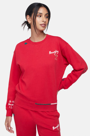 On the Naughty List Sweatshirt - Just Girls Boutique