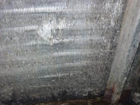 dirty AC evaporator coil