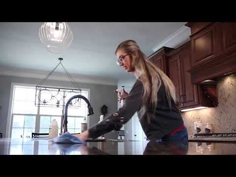 counter top cleaning with natural based cleaner with probiotics