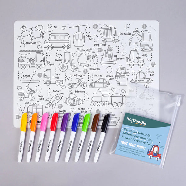 Kids Placemats  Silicone Colouring Mat – My Little Learner