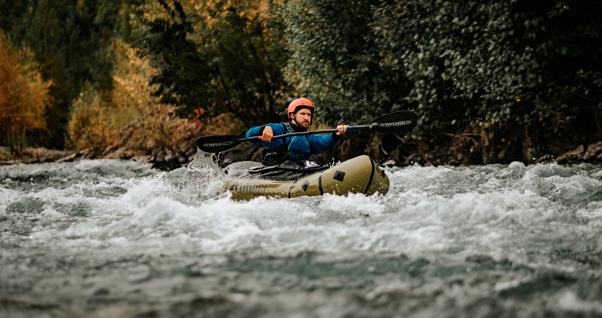 Nick Coulter packrafting in Alaska