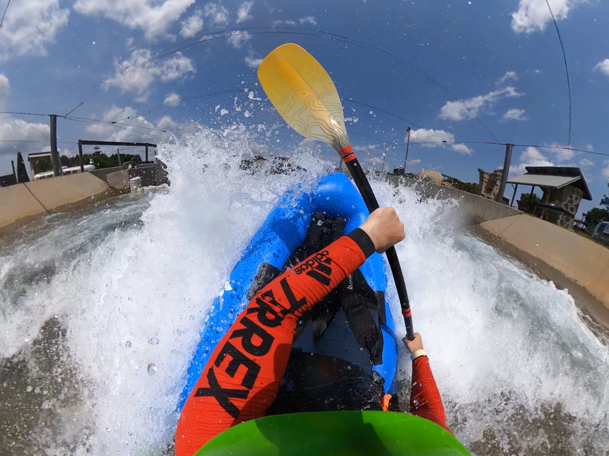 Packrafting the US National Whitewater Center in Charlotte North Carolina