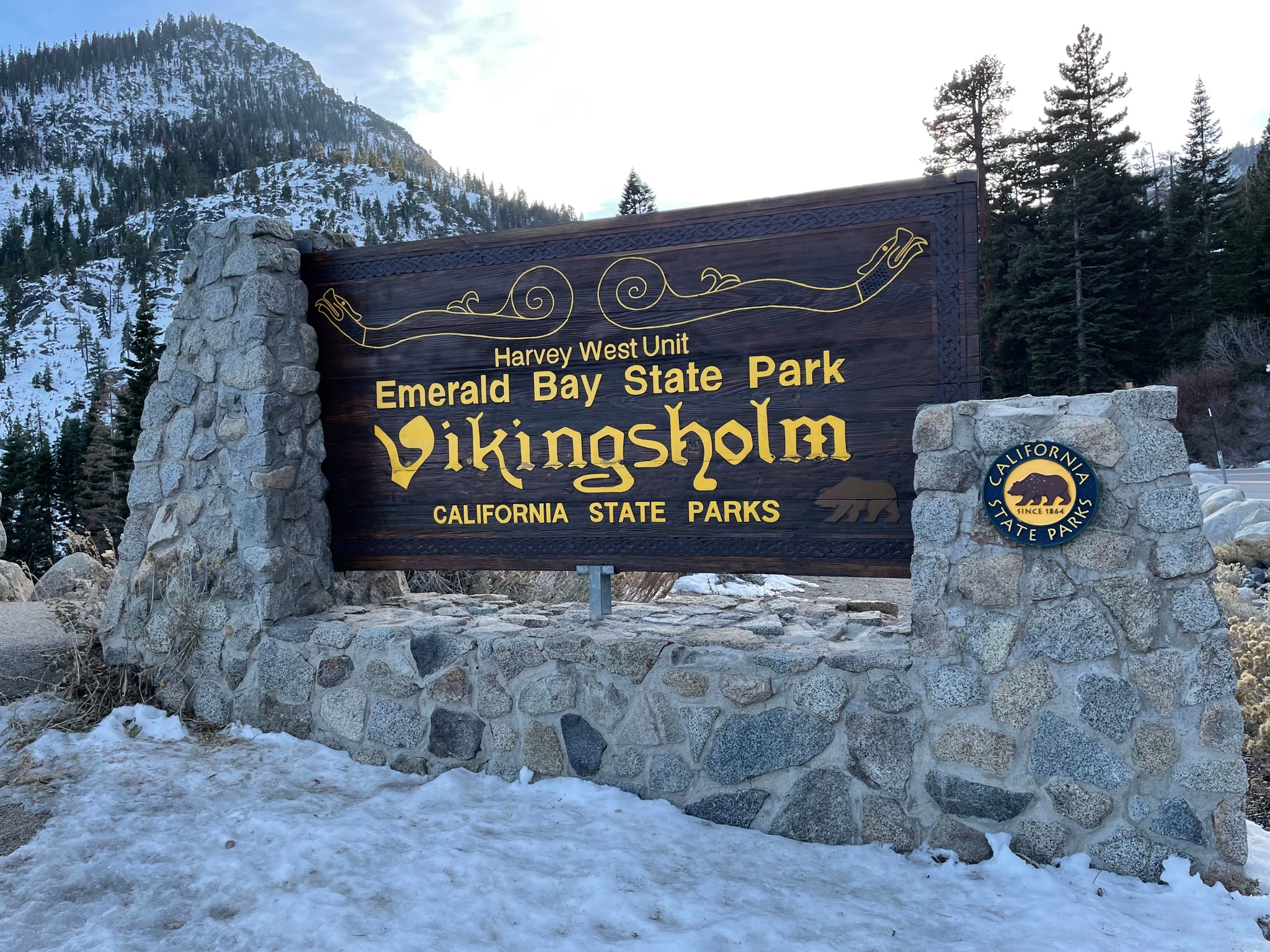 Vikingsholm California State Park Sign