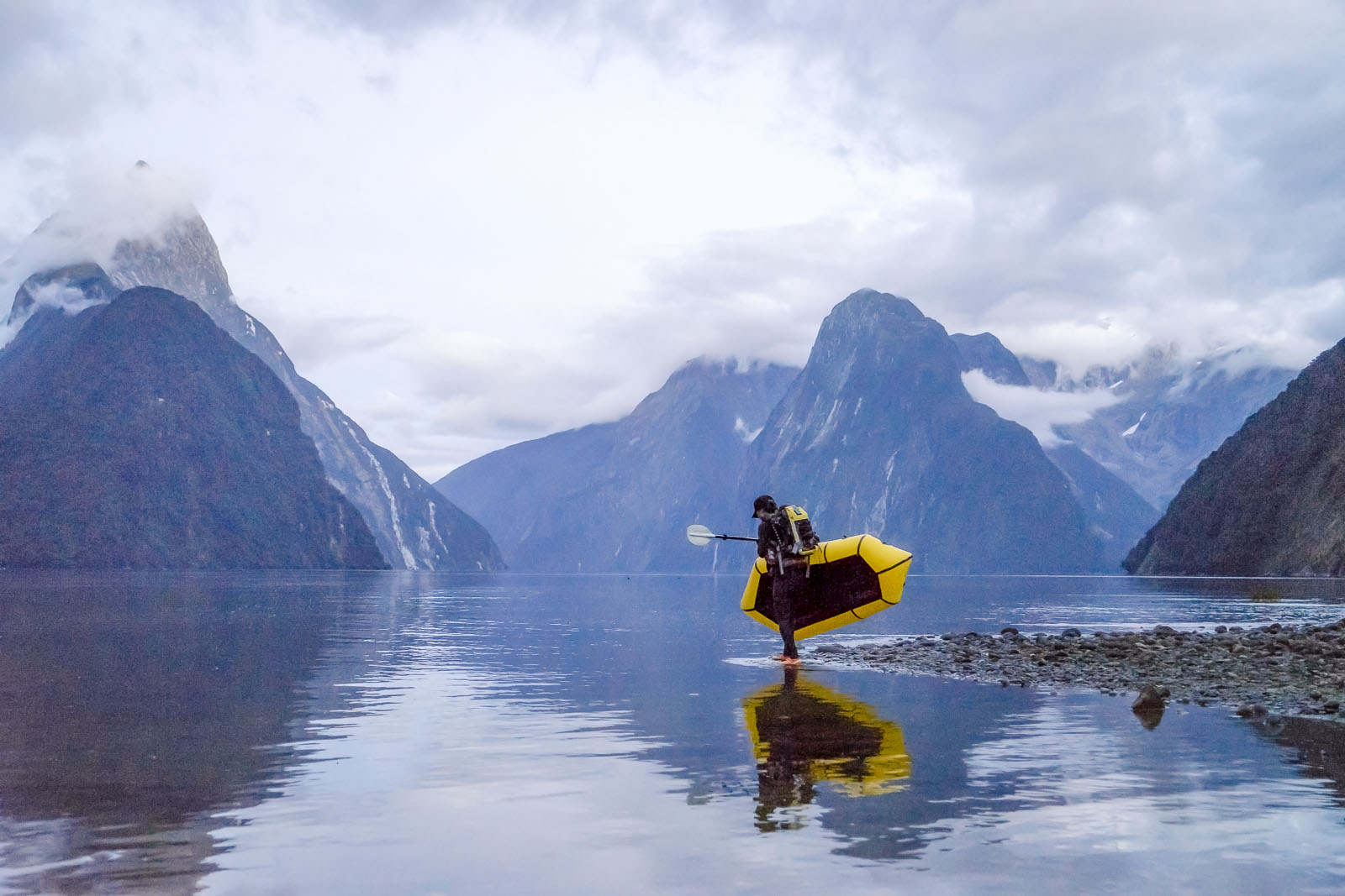 Packrafting Milford Sound New Zealand