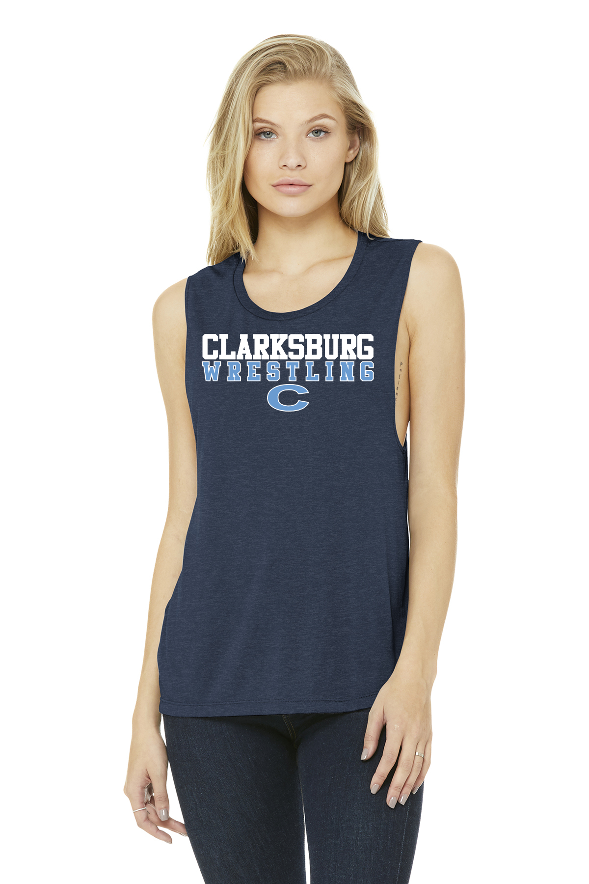 CSAWrestling-Flowy Scoop Muscle Tank