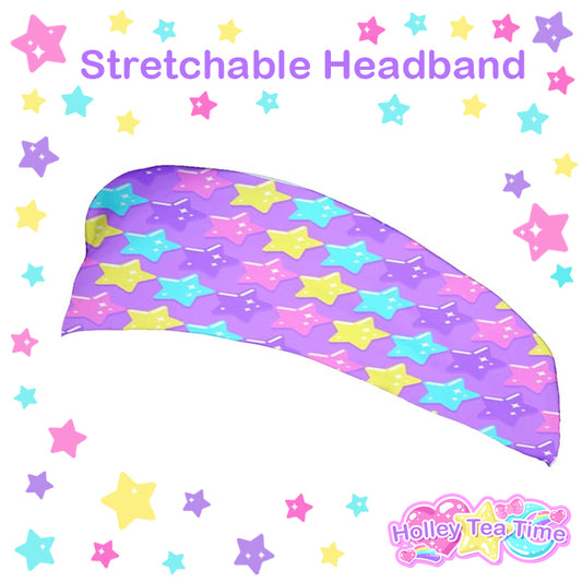 Electric Star Wave Purple Stretchable Headband
