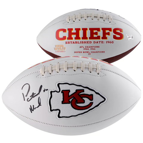 PATRICK MAHOMES Autographed KC Chiefs Official NFL Duke Color Football  FANATICS