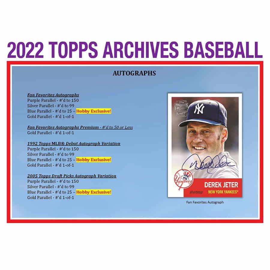 2022 Topps Archives Baseball Hobby Box – Blogs Hobby Shop