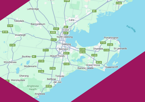 Pet, Horse & Farm Delivery Map Geelong