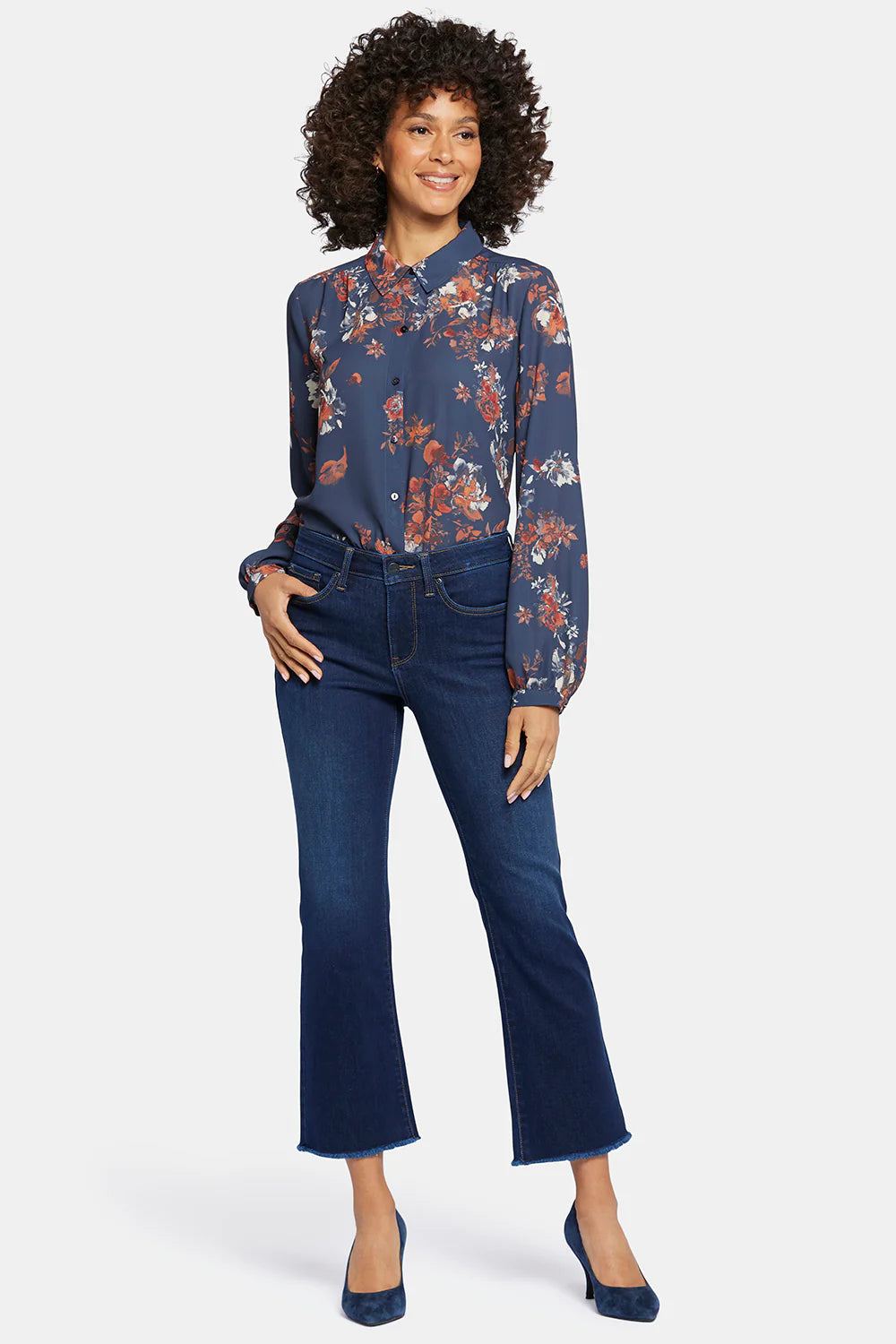 NYDJ Barbara Boot Cut Fray Hem 27"
