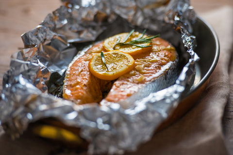 zalm van de barbecue