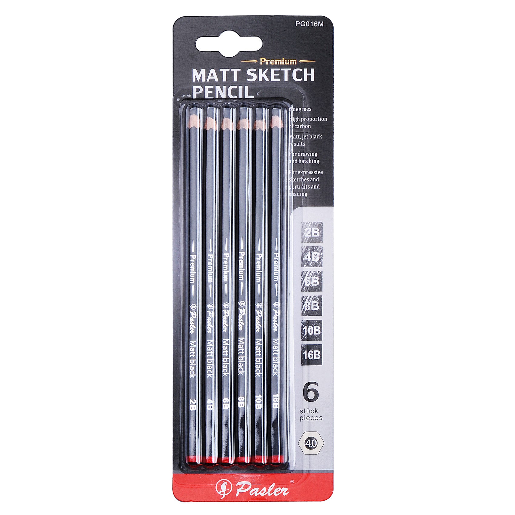 Bazic Drawing & Sketching Pencil Set (6 Assortment)