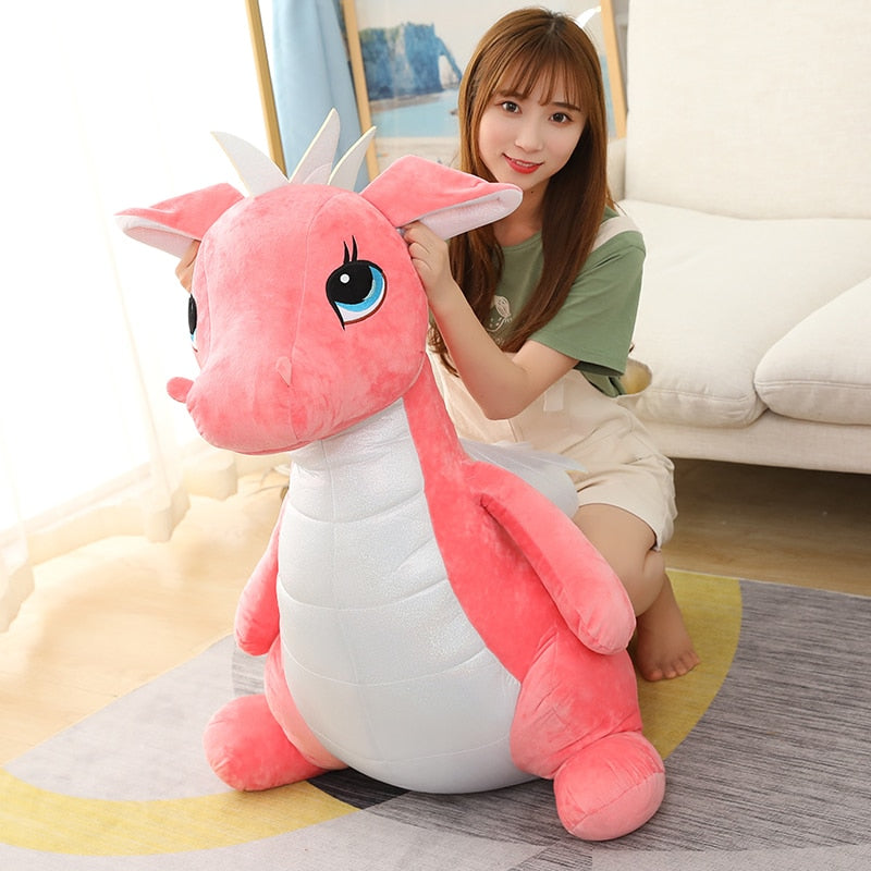 big stuffed animal dragon