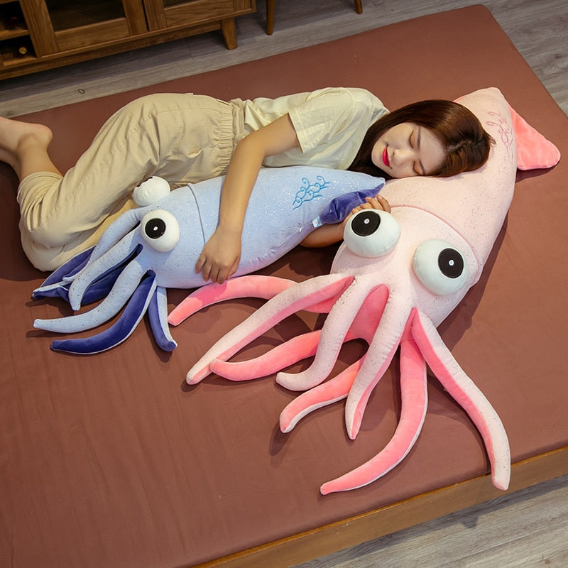 Kawaii Cute Large Squid CuttleFish Sea Animal Plush Stuffed Toy