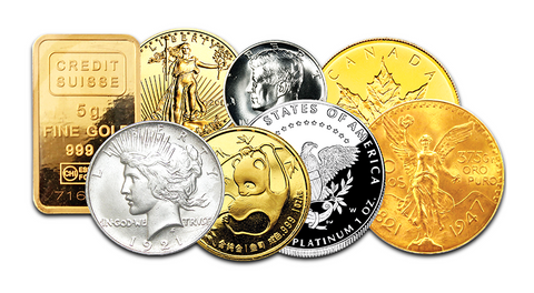 gold and silver coins
