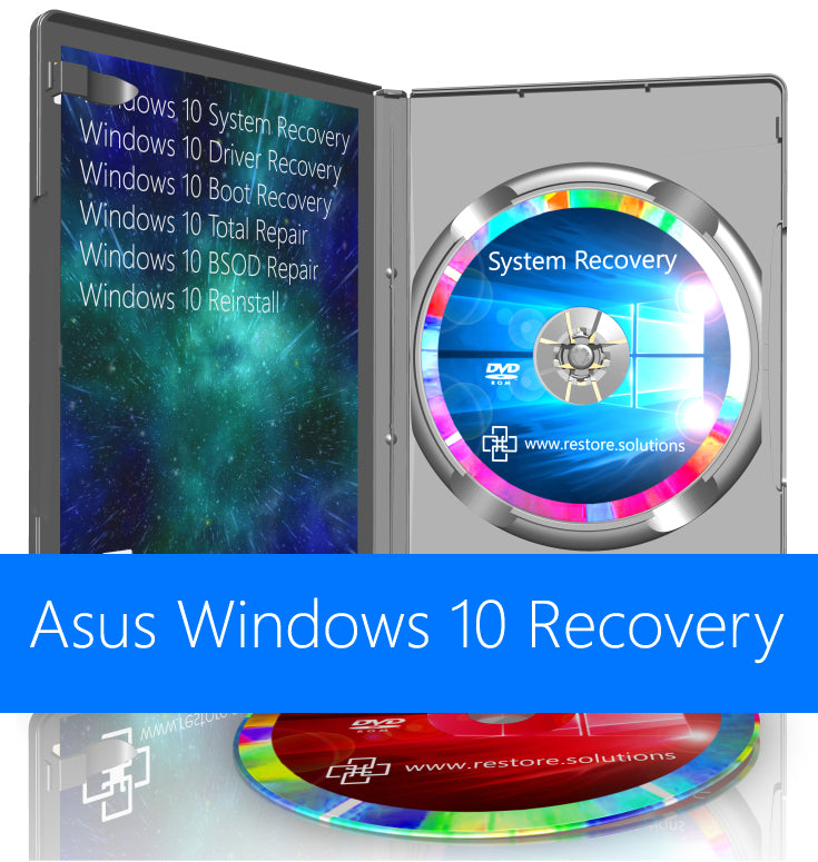 noget opadgående Også Asus Windows 10 System Recovery Reinstall Restore Boot Disc DVD USB –  Restore Solutions