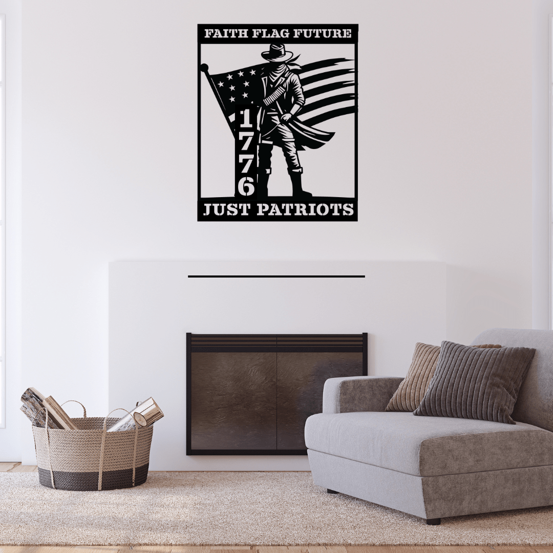 Faith and Flag Metal Art