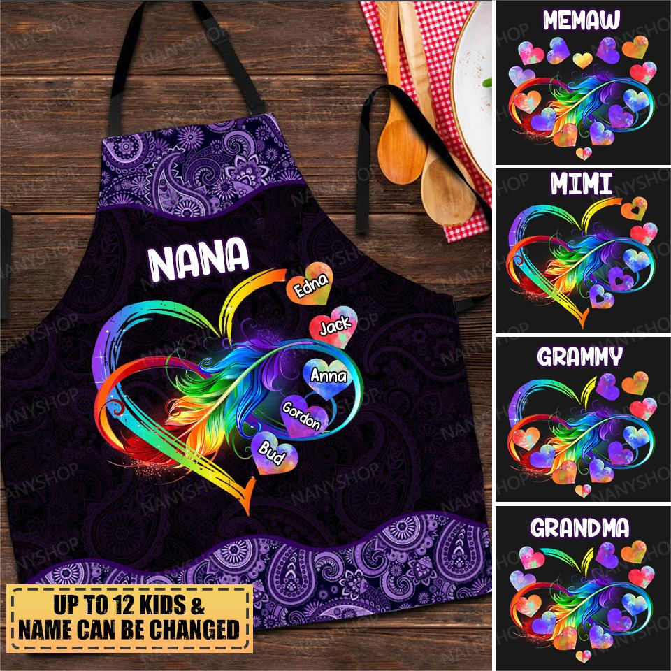 First Mom Now Grandma Personalized Grandma Apron