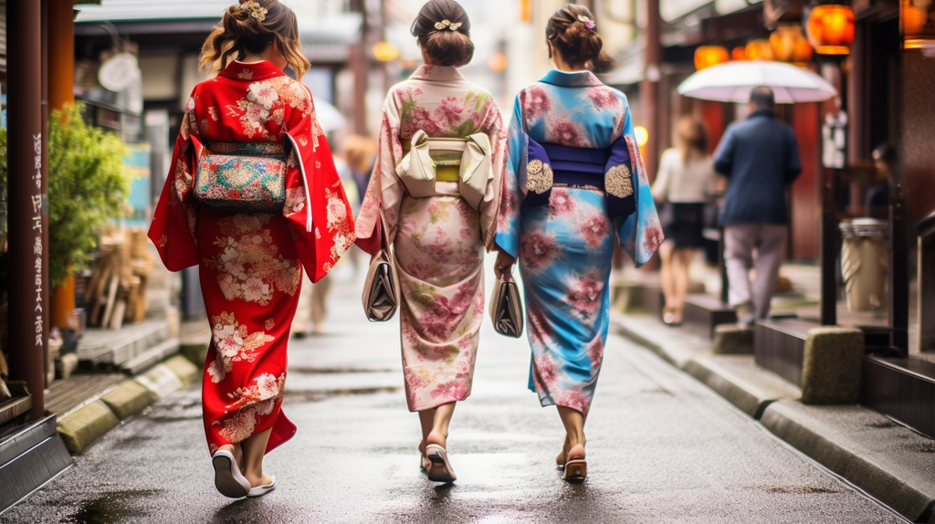 Femmes avec kimonos