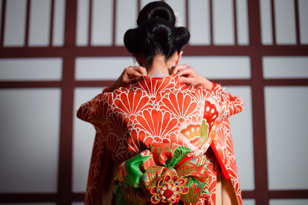 Kimono Femme Orange