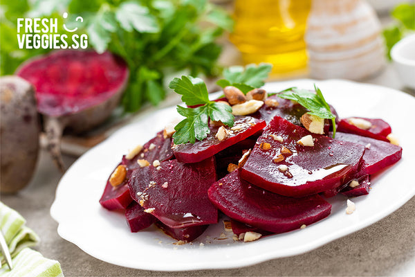 Fresh Veggies SG Fresh Vegetables Online Delivery in Singapore-Beetroot Boil add walnut and olive oil and herbs-5 Healthy Ways to Enjoy your Beets!