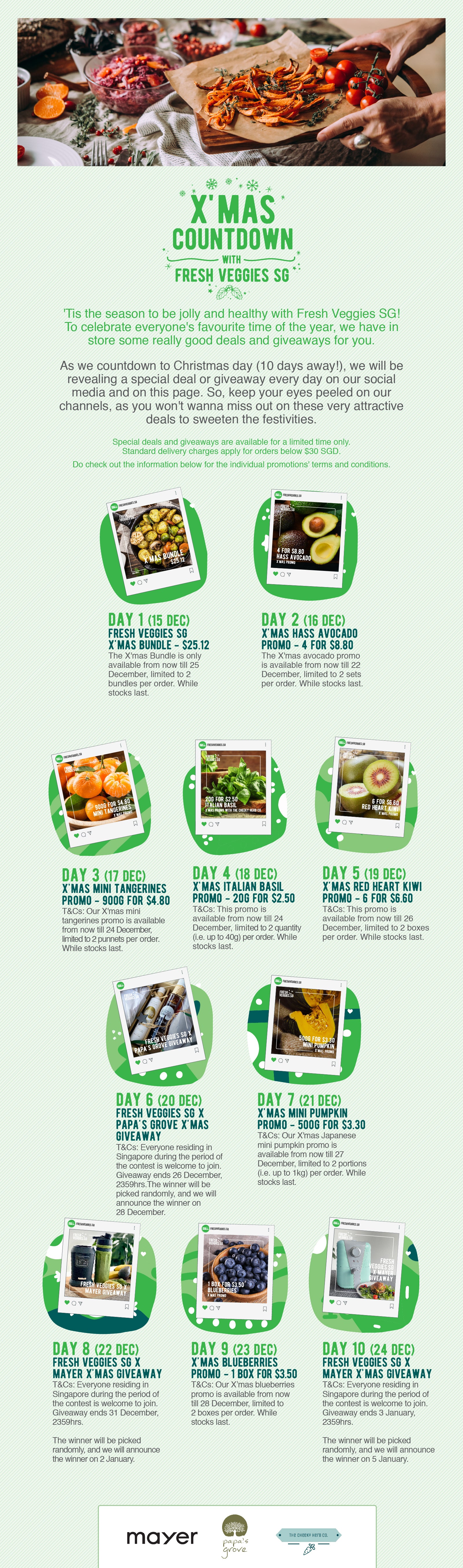 Fresh Veggies SG Fresh Vegetables Online Delivery in Singapore - xmas promo 2020