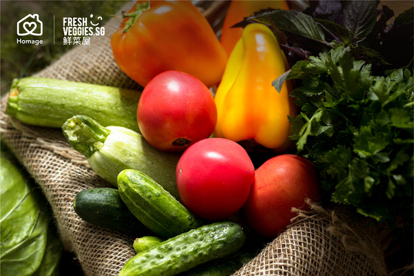 Where to buy Fresh Veggies Vegetables Online Delivery Singapore Wholesale Fruits Vegetables for Cafes Hawkers and Restaurant Gifting Homebase Bakery - Homage