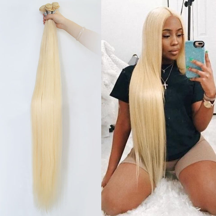 HJ Weave Beauty 7A #613 Blonde Virgin Hair Straight Bundle Deal