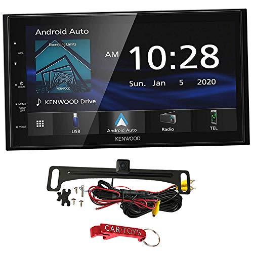 Kenwood DMX47S Mechless 6.8" Capacitive Screen Digital Multimedia Receiver Safe Driver's Bundle with HD Backup Camera. Apple CarPlay, Android Auto Functionality, SiriusXM Ready