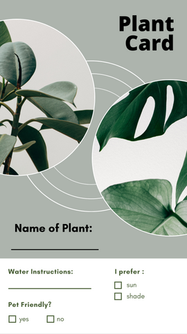 Sample Plant Card - free to download!