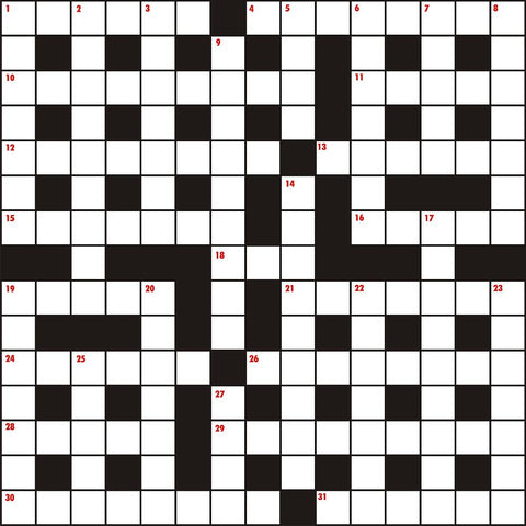 Grid for Bubble Brothers 2021 Christmas crossword