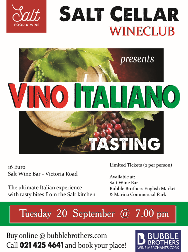 Italian wine tasting at Salt poster