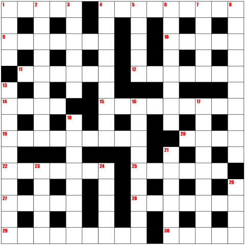 Grid for Bubble Brothers 2021 Christmas crossword