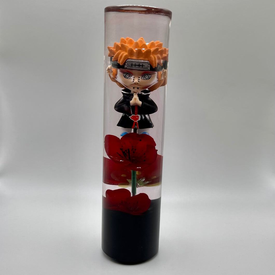 Naruto Shift Knob with Red Cherry Blossoms and a Black Base Custom Shift