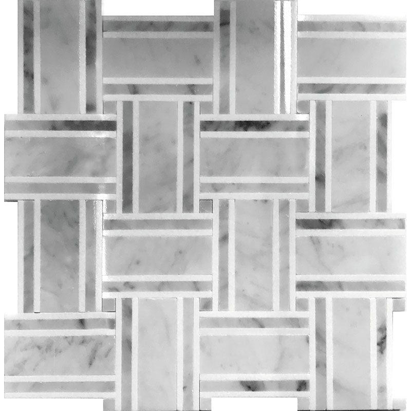 DC METRO FRANCONIA Thassos / Bianco Carrara Mosaic Tile.