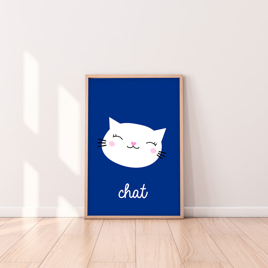 French Cat Art Print-Art-Little Fish Co.