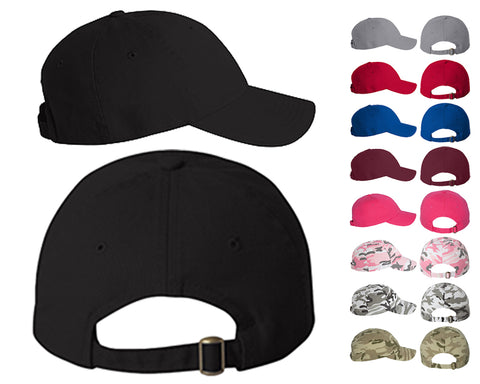 Baseball Caps back view and side view in all colors