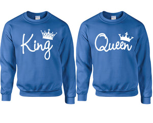 King And Queen Matching Couple Sweaters Couple Crewnecks Caliweston