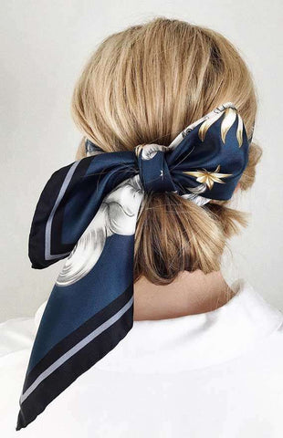 Classic scarf hair bow