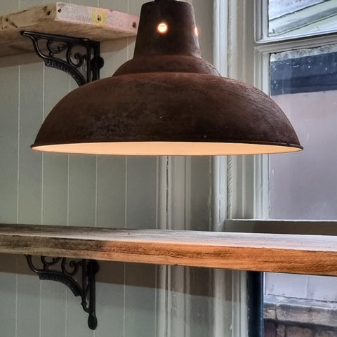 alt="360mm rusty metal pendant shade kitchen lighting"