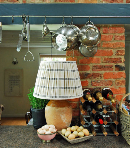 A table lamp in the kitchen