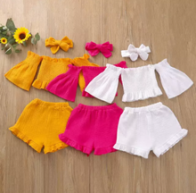 Load image into Gallery viewer, Flare Girl ShortSet - Glitzy Tots Kid Apparel
