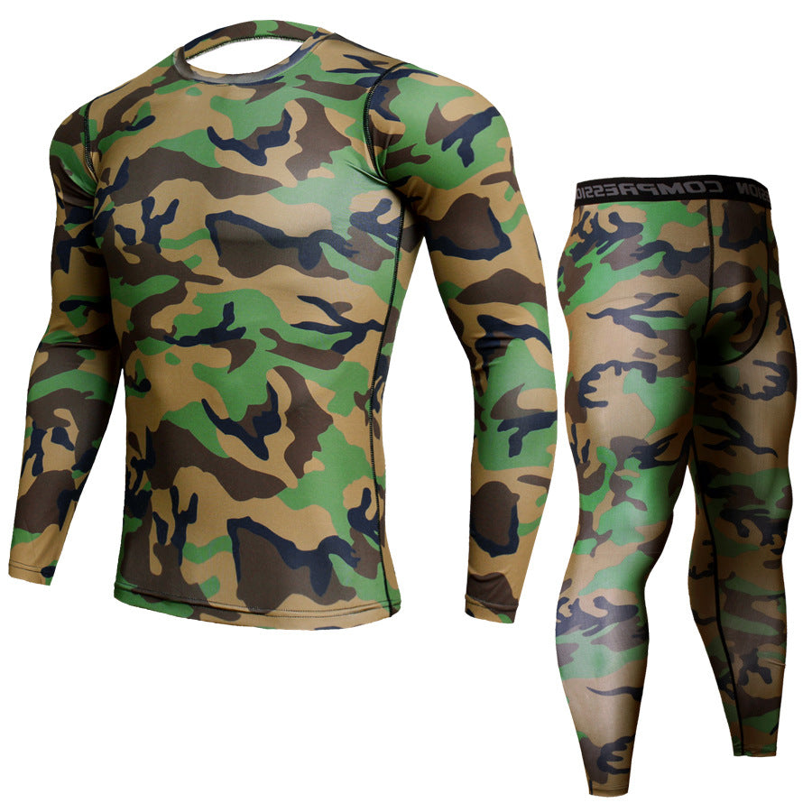 Men's Camouflage Thermal underwear set Long johns winter Thermal under ...