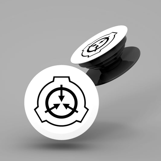  SCP Foundation White Logo, Black Background PopSockets PopGrip:  Swappable Grip for Phones & Tablets : Cell Phones & Accessories