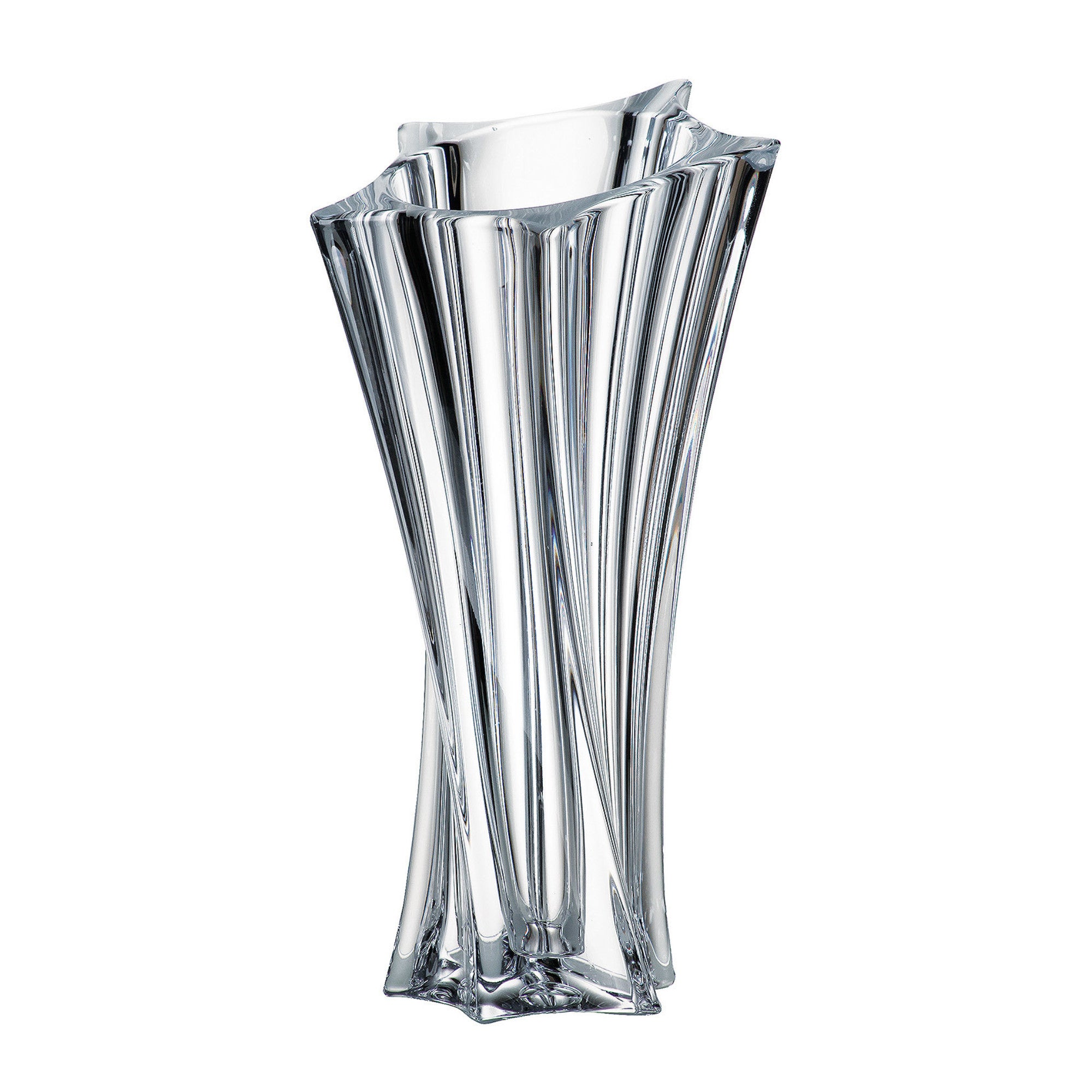 Vysoká skleněná váza Crystal Bohemia Yoko 33 cm