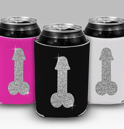 Rhinestone Penis Bottle Cooler