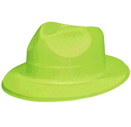 neon green fedora hat