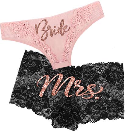 Bride Glam Rose Gold Two Tone Lace Panty